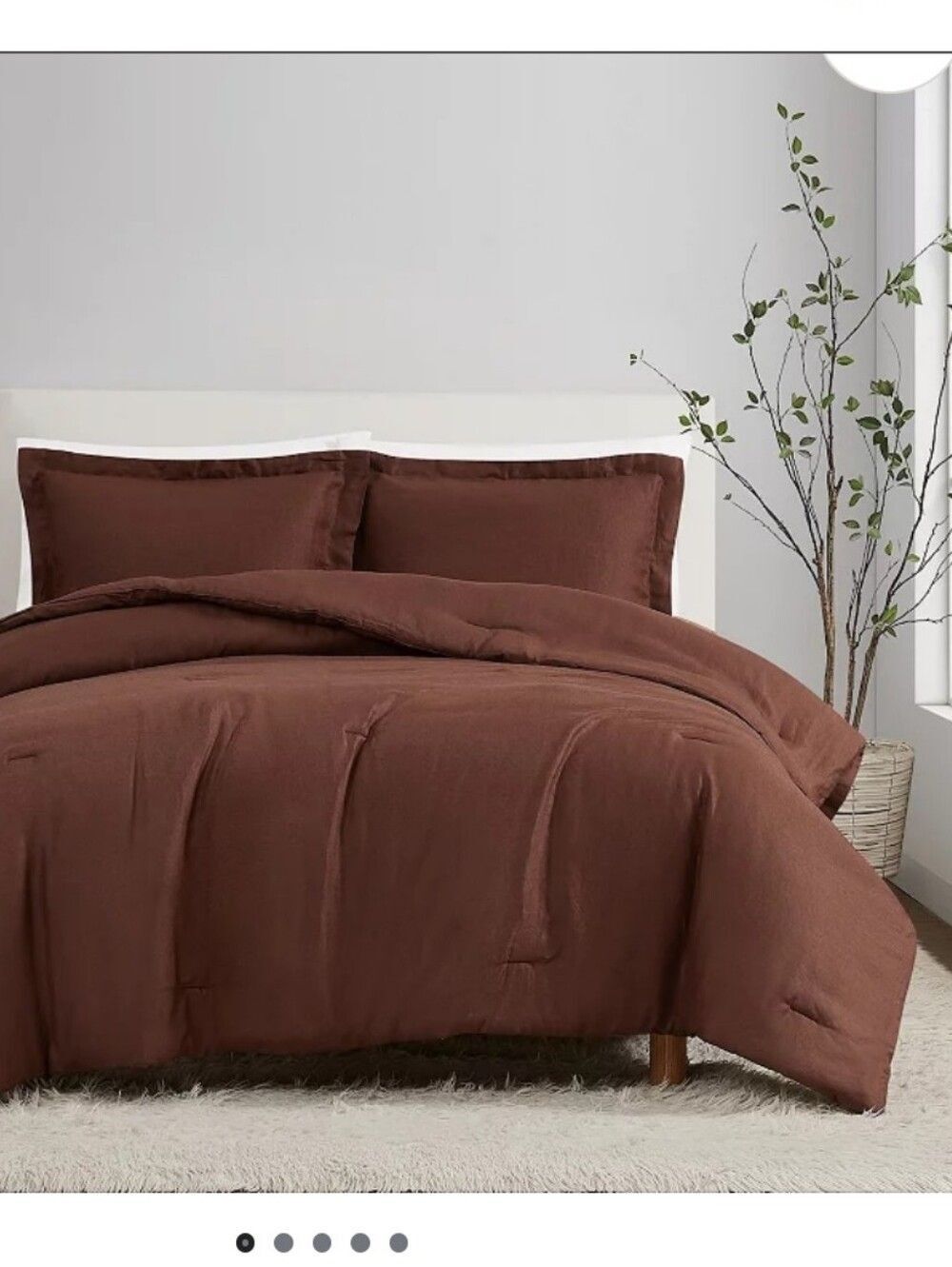 Chocolate Brown Comforter Set - 100%Cotton
